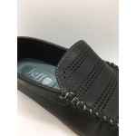 Men Shoes Black Color Lifestyles Casual Loafers Slip On Breathable Holes. JEFF
