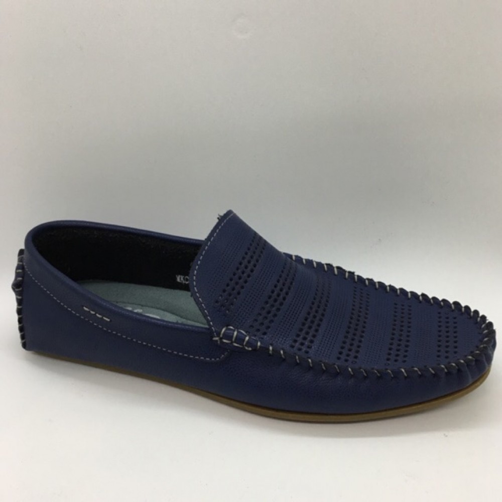 Men Shoes Blue Color Lifestyles Casual Loafers Slip On Breathable Holes. JEFF Men Shoes Blue Color Lifestyles Casual Loafers Slip On Breathable Holes. JEFF