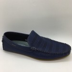 Men Shoes Blue Color Lifestyles Casual Loafers Slip On Breathable Holes. JEFF
