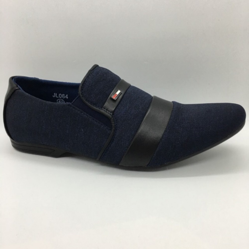 Men Shoes Navy Blue Colour Lifestyles Casual with Buckle. JEFF