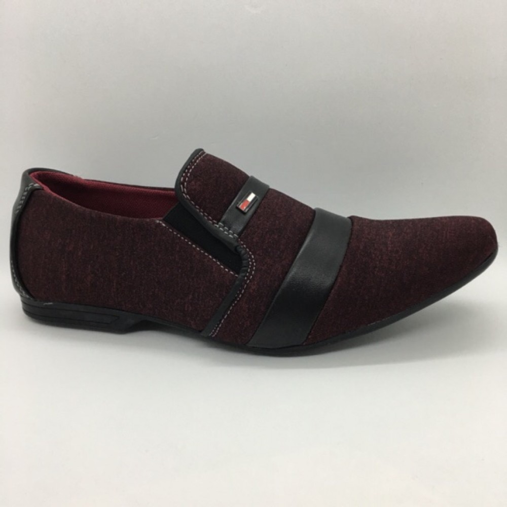 Men Shoes Maroon Red Colour Lifestyles Casual with Buckle. JEFF