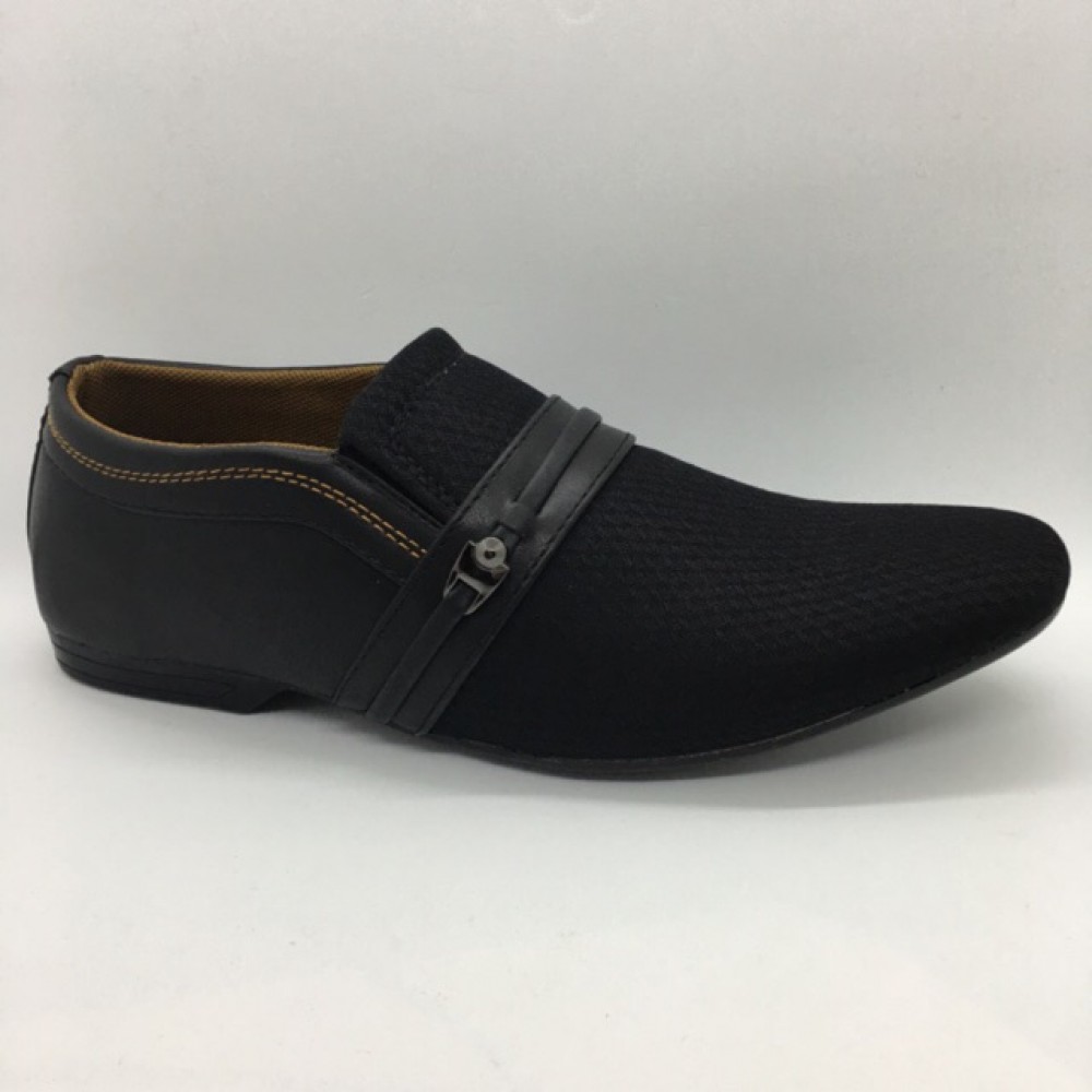 Men Shoes Black Colour Lifestyles Casual with Buckle. JEFF