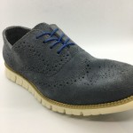 Men Leather Shoes Wingtip Oxford Dark Grey Color Lace-Up (Cole Haan). HUNTER