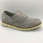 Men Leather Shoes Wingtip Oxford Light Grey Color Lace-Up (Cole Haan). HUNTER