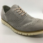 Men Leather Shoes Wingtip Oxford Light Grey Color Lace-Up (Cole Haan). HUNTER