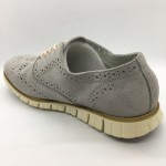 Men Leather Shoes Wingtip Oxford Light Grey Color Lace-Up (Cole Haan). HUNTER