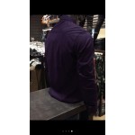 Men’s PURPLE Smooth Plain Basic Simple Business Casual Long Sleeve Shirt. ASTON