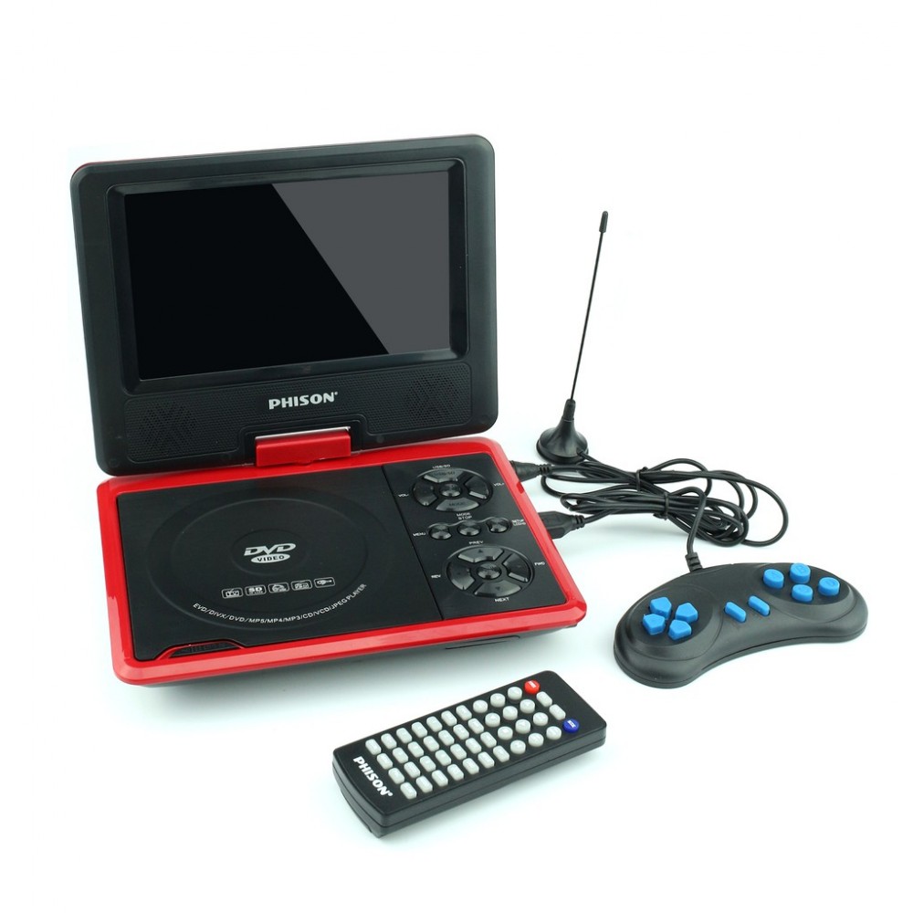 Phison Portable DVD Player PD-980 (9" TFT LED) Rechargeable + USB Phison Portable DVD Player PD-980 (9" TFT LED) Rechargeable + USB