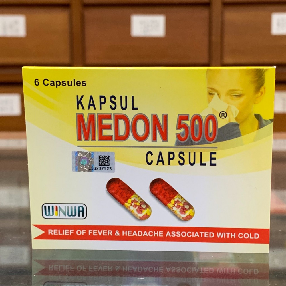 WINWA Kapsul Medon 500 capsule 美通伤风丸(6 capsule) WINWA Kapsul Medon 500 capsule 美通伤风丸(6 capsule)