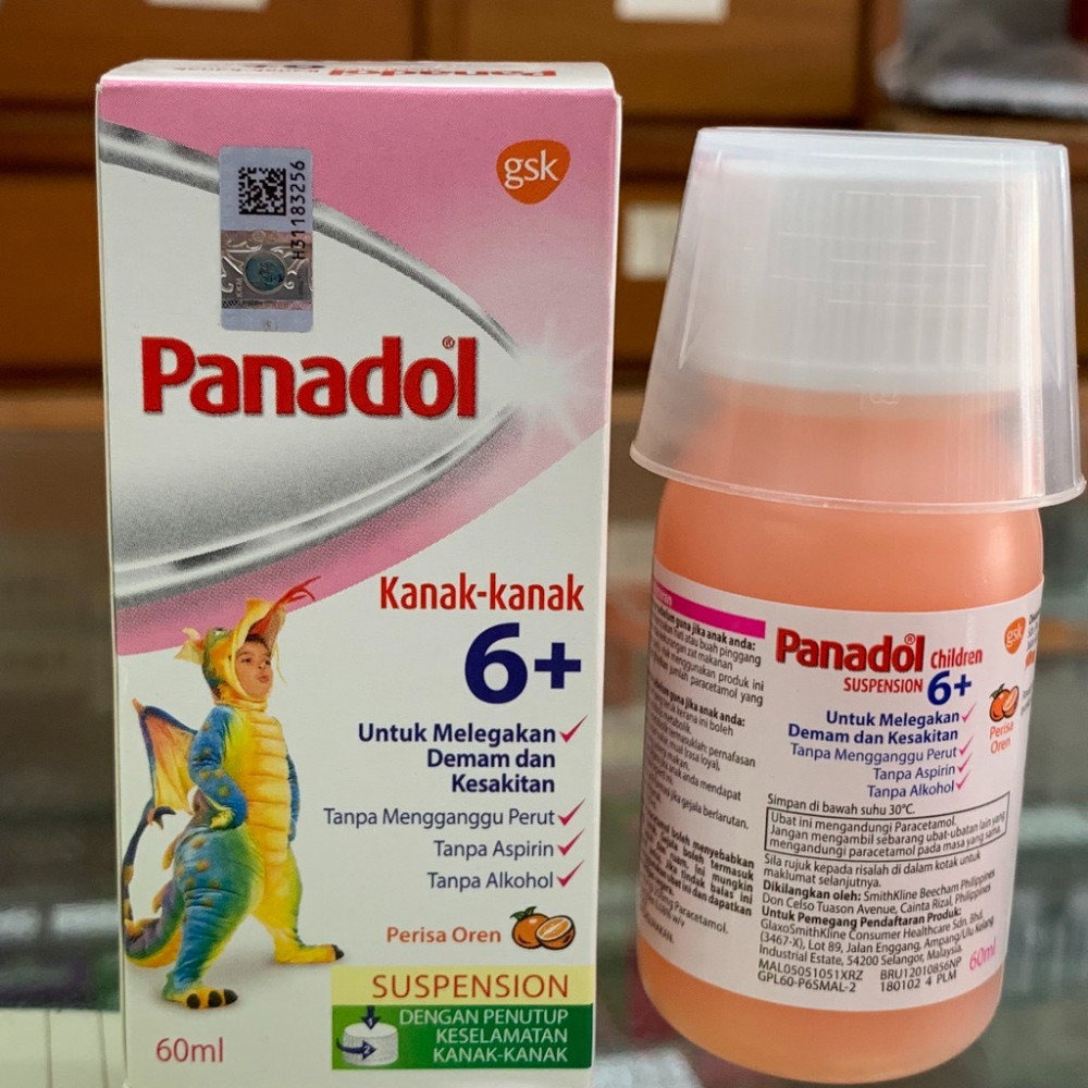 Panadol kanak-kanak( Umur 6+) 止痛药(6岁+) Panadol kanak-kanak( Umur 6+) 止痛药(6岁+)