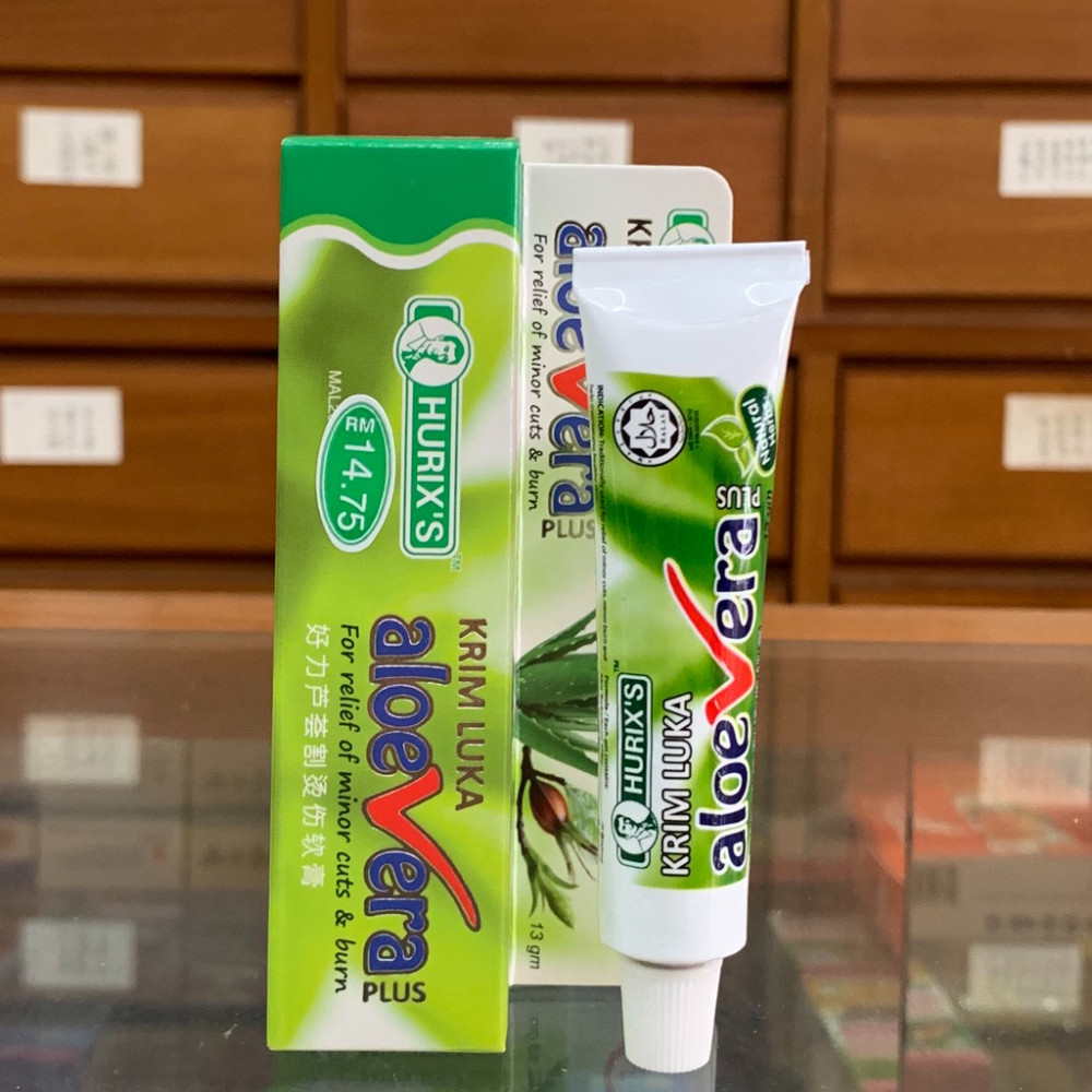 Hurix's Krim Luka aloe Vera 芦荟膏(13GM) Hurix's Krim Luka aloe Vera 芦荟膏(13GM)