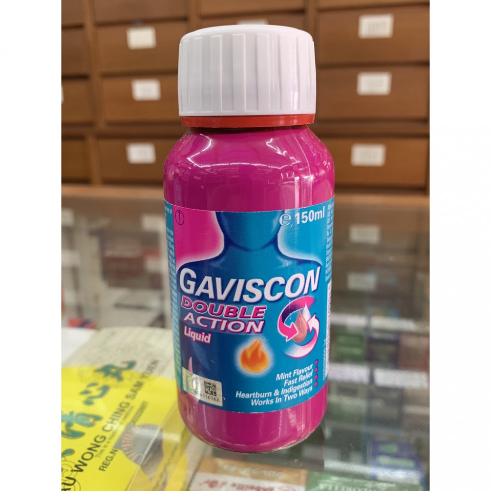 Gaviscon Liquid (double action)Relief from Heartburn & Acid indigestion (150ml) Gaviscon Liquid (double action)Relief from Heartburn & Acid indigestion (150ml)