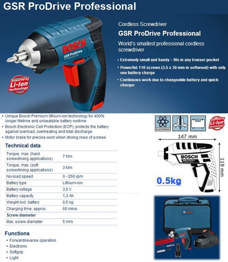 Bosch gsr top prodrive 3.6 v
